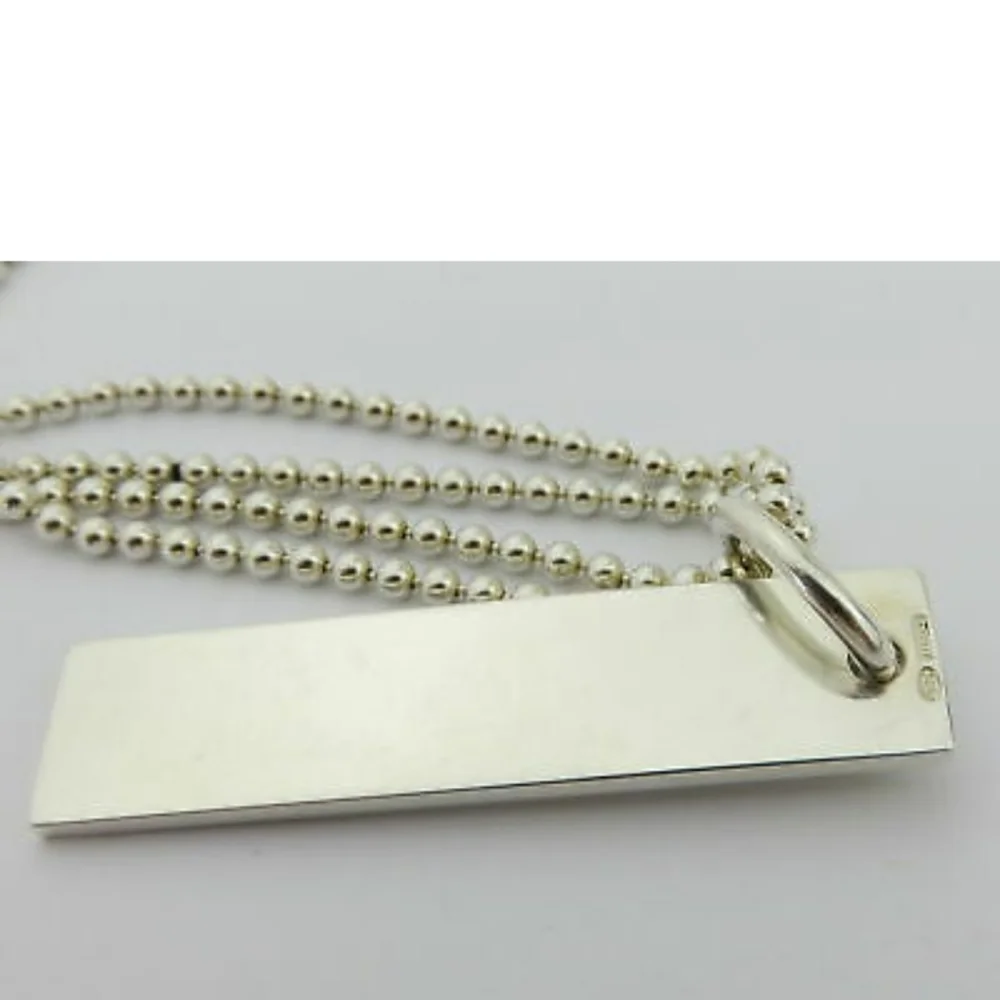 - RARE GUCCI STATEMENT BAR NECKLACE STERLING SILVER 925